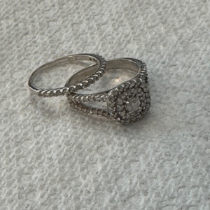 Wedding Set 96dias .542ctw 10kwg 5.9g 