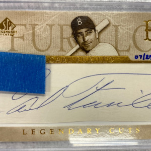 UPPER DECK CARL FURILLO LEGENDARY CUTS AUTO CARD
