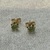 Green Stone Earrings 14kyg 0.8g 