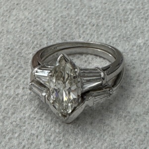 Ring 3dias 2.01ctw Pt950 4.7g 6 
