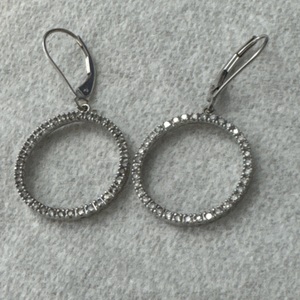 Earrings 74dias .74ctw 10kwg 2.9 gr