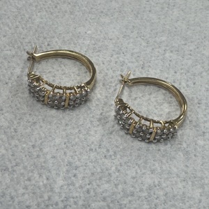 Earrings 32dias .32ctw 10k2t 5.9 GR