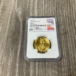 2009 $20 ULTRA HIGH RELIEF MS 70 1OZ GOLD EAGLE