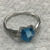 BLUE STONE LADIES RING 10KWG 2.5G