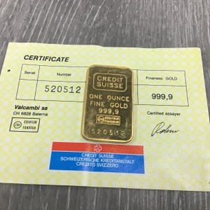 Credit Suisse 1 Oz Fine Gold Bar - 999,9
