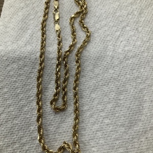Yellow Gold Rope Chain 36.7g/14kt 