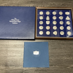 FRANKLIN MINT STERLING NASA MANNED SPACE EMBLEM SET