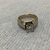 Two tone Yellow Gold Solitare Ring 8.4g/14kt