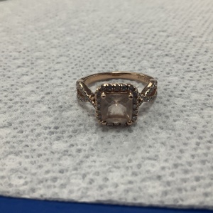 Morganite & Diamond Rose Gold Ring 4.4g/14kt