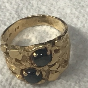 Male Yellow Gold Nugget Ring Sz:12 12.2g/14kt 