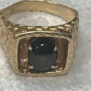 Gold Solitare Ring Sz:9.75 13.6g/14kt 
