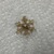 14K Yellow Gold Solitaire Diamond Snowflake Pin/ Pendant 4.4GR
