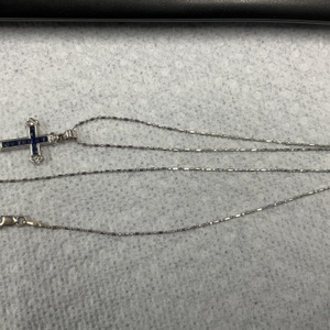 White Gold Cross Necklace 3.8g/14kt