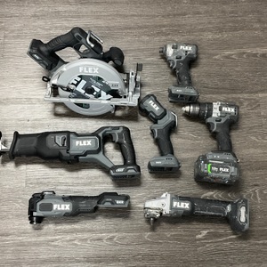 7 PIECE 24V LI-ION FLEX POWER TOOLS, COMBO KIT - 1 BATTERY NO CHARGER
