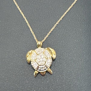 Yellow Gold Turtle Necklace 1.5g/10kt