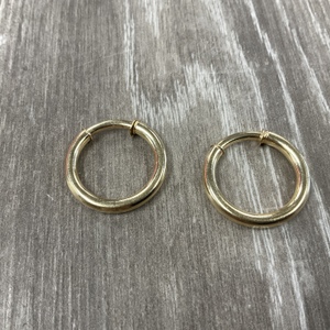 Yellow Gold Hoops Earrings 1.5g/14kt 