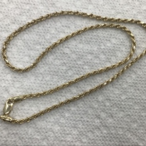 Yellow Silver Rope Necklace 12.4g/0.925% 