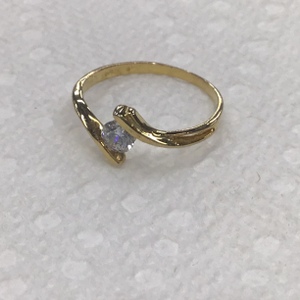 Silver Yellow 0.925% Solitare Ring