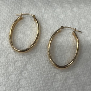 Yellow Gold Hoops Earrings 1.4g/14kt 