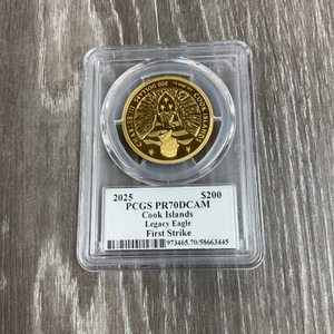 2025 Cook Islands 1 oz Gold Legacy Eagle PCGS PR-70 DCAM Michael Reagan Signed