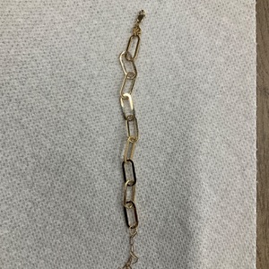 Yellow Gold Paper Clip Bracelet 5.6g/14kt 