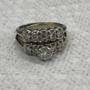 White Gold Wedding Set Ring 6.2g/14kt 