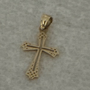 Yellow Gold Cross Pendant 0.6g/14kt 