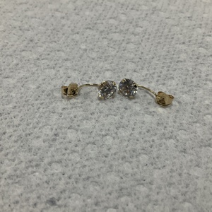 Yellow Gold Dangle Earring Jackets 1g/14kt 