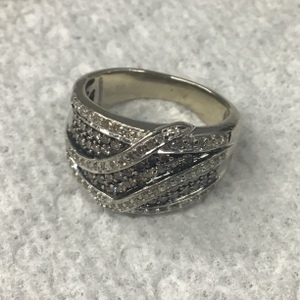 White Gold Cluster Diamond Ring 5.2g/10kt