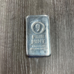 Fine Mint 1 kilogram .999 silver bar spot + $2