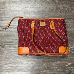 DOONEY & BOURKE RICHMOND ROSE/BLACK/GOLD MONOGRAM SHOPPER TOTE