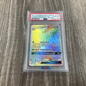 2017 POKEMON SUN & MOON ALOLAN EXEGGUTOR GX PSA 10