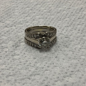 14K White Gold Diamond Wedding Set 6.7Gr Size 5.25