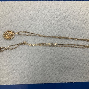 Unisex Tricolour Gold Chain Necklace 5.7g/10kt 