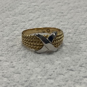 10K Two Tone Ring 3.7Gr Size 9 