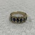 14K Yellow Gold Diamond & Blue Stone Ring 4.3gr Size 6.75