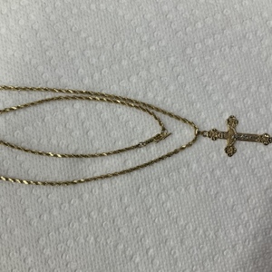 Two tone Gold Rope Necklace 5.9g/14kt 