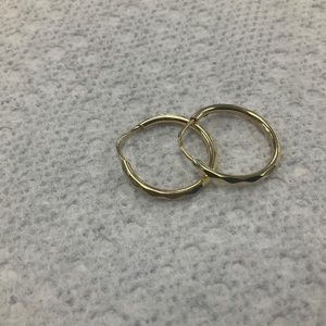 Yellow Gold Hoops Earrings 1.6g/14kt 