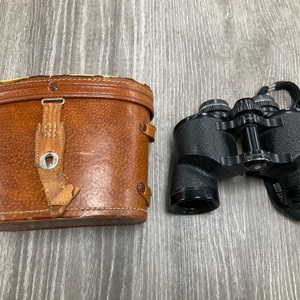 VINTAGE BARANOV 7X35MM BINOCULARS WITH BROWN CASE 