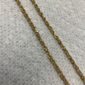 14K YG 22" Rope Chain Necklace 12.2Gr