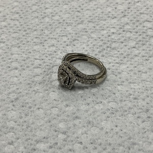10K White Gold Diamond Wedding Set Gold 3.4Gr Size 3.75