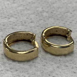 Yellow Gold Hoops Earrings 1.8g/14kt 