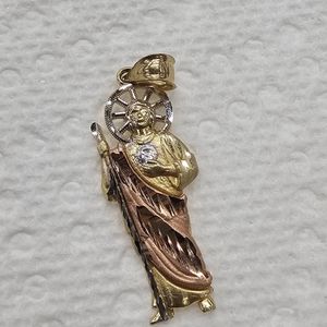Tricolour Gold Pendant 2.2g/14kt 