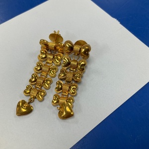Yellow Gold Dangle Earrings 8.1g/21kt 