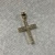 Y14K Yellow Gold White Stone Cross Pendant 4.4gr