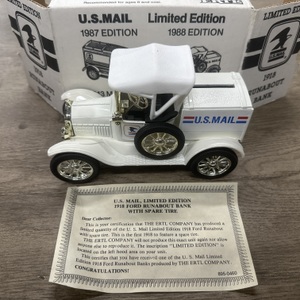 ERTL 1918 RUNABOUT BANK US MAIL TRUCK