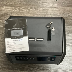 BIOMETRIC GUN SAFE WITH 2 KEYS BIN, PASSWORD:234516