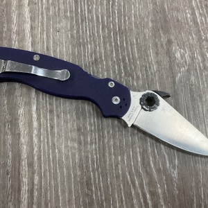 SPYDERCO PARAMILITARY 3 CPM S110V PURPLE W/ POCKET PULLOUT PIECE 
