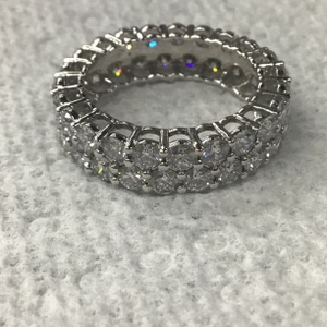 White Gold Ring Sz:7.0 4.3g/14kt 