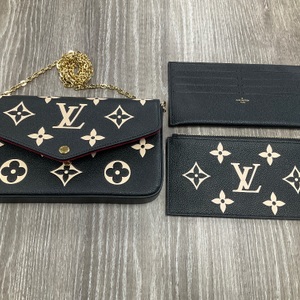 LOUIS VUITTON POCHETTE FELICIE MONOGRAM EMPREINTE LEATHER PURSE BAG WITH REMOVEA